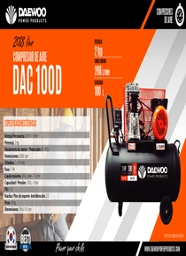 Compresor de Aire Daewoo DAC100D - Ficha