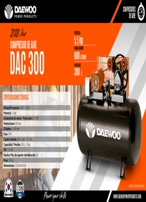 Compresor de Aire Daewoo DAC300 - Ficha