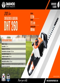 Cortacercos Daewoo DHT260 - Ficha