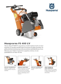 Cortadora de Piso Husqvarna FS400LV - Ficha Técnica