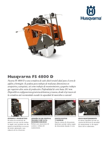 Cortadora de Piso Husqvarna FS4800 - Ficha Técnica