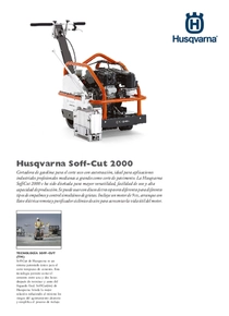 Cortadora de Piso Husqvarna Soff-Cut X-2000 - Ficha Técnica