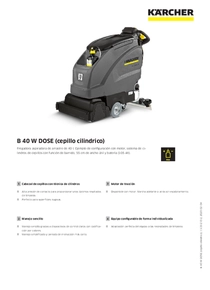 Fregadora Karcher B40 Classic Cepillo Cilíndrico - Ficha Técnica