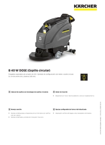 Fregadora Karcher B80 - Ficha Técnica