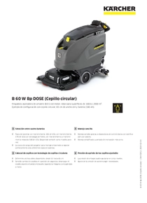 Fregadora Karcher B60 Classic Cepillo Circular - Ficha Técnica