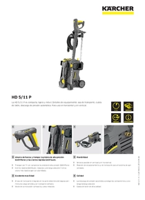 Hidrolavadora Karcher HD5/11P - Ficha Técnica