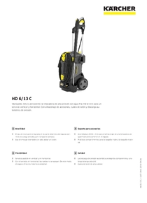 Hidrolavadora Karcher HD6/13C - Ficha Técnica