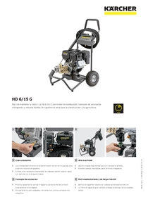 Hidrolavadora Karcher HD6/15-G - Ficha Técnica