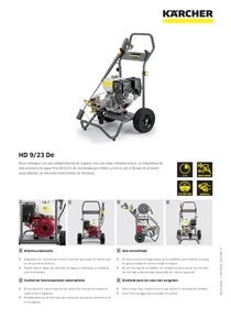 Hidrolavadora Karcher HD9/23-DE - Ficha Técnica