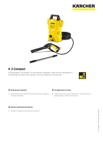 Hidrolavadora Karcher K2 Compact - Ficha Técnica