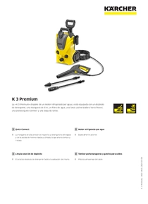 Hidrolavadora Karcher K3 Premium - Ficha Técnica