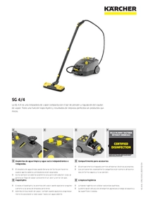 Limpiadora a Vapor Karcher SG4/4 - Ficha Técnica