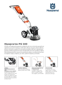 Pulidora de Piso Husqvarna PG280 - Ficha Técnica