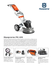 Pulidora de Piso Husqvarna PG450 - Ficha Técnica