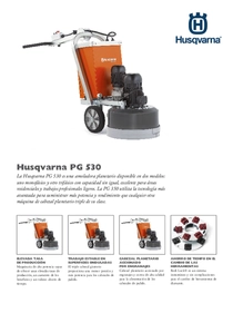 Pulidora de Piso Husqvarna PG530 - Ficha Técnica