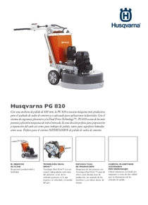 Pulidora de Piso Husqvarna PG820 - Ficha Técnica