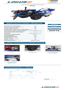 Motocultivador Diesel Logus DF15L - Ficha Técnica