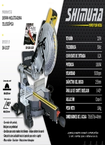 Sierra Ingleteadora Shimura SH-S10T - Ficha Técnica