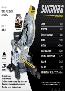 Sierra Ingleteadora Shimura SH-S12T - Ficha Técnica