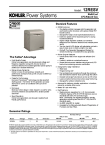 Grupo Electrógeno a Gas Kohler 12RESV - PDF