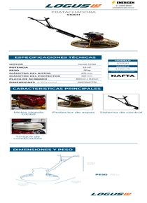 Fratachadora Logus S100H - Ficha Técnica