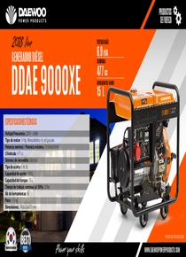 Grupo Electrógeno Diesel Daewoo DDAE9000XE - Ficha