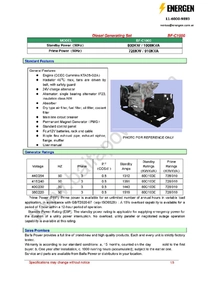 Grupo Electrógeno Diesel Cummins CS1000S - Ficha Técnica