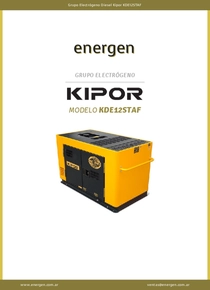 Grupo Electrógeno Diesel Kipor KDE12STAF - Ficha Técnica