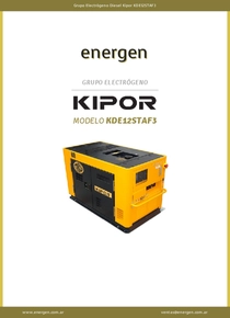 Grupo Electrógeno Diesel Kipor KDE12STAF3 - Ficha Técnica