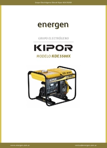 Grupo Electrógeno Diesel Kipor KDE3500X - Ficha técnica