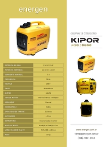 Grupo Electrógeno Inverter Kipor IG2000 - Folleto