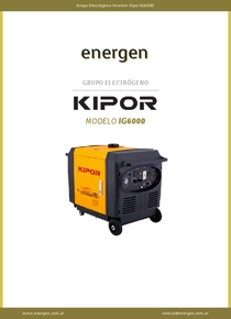 Grupo Electrógeno Inverter Kipor IG6000 - Ficha Técnica