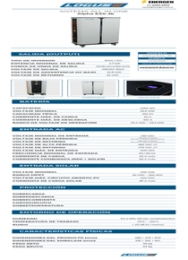 Sistema All in one Solar Logus Alpha ESS 3K - Ficha Técnica