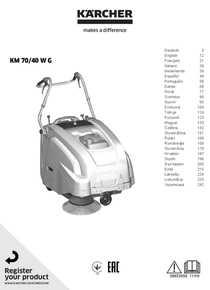 Barredora Industrial Karcher KM 75/40 W - Manual