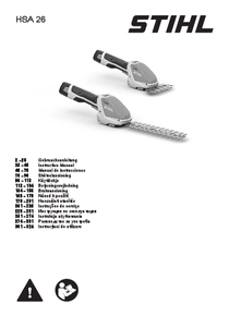 Cortacercos a Batería Stihl HSA26 - Manual