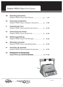 Robot Comercial Limpia Piscina Dolphin Dynamic Prox 2 - Manual