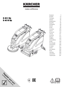 Fregadora Karcher B80 - Manual