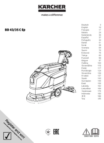 Fregadora Karcher BD43/35 - Manual