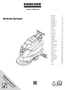 Fregadora Karcher BD530 XL - Manual