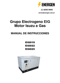 Grupo Electrógeno a Gas Isuzu EIG044 - Manual