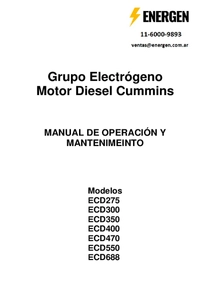 Grupo Electrógeno Diesel Cummins ECD350 - Manual