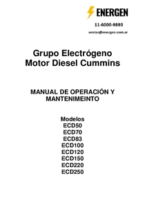 Grupo Electrógeno Diesel Cummins ECD70 - Manual