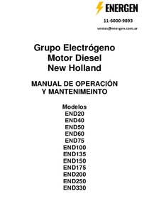 Grupo Electrógeno Diesel New Holland END120 - Manual