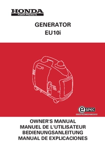 Grupo Electrógeno Inverter Honda EU10I - Manual de Usuario