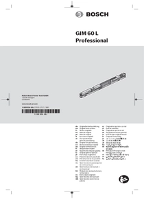 Inclinómetro Digital Bosch GIM 60L - Manual