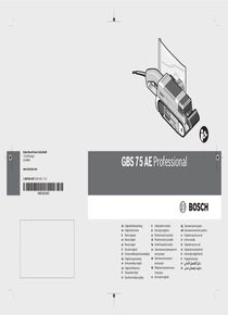 Lijadora de Banda Bosch GBS 75 AE - Manual de Usuario