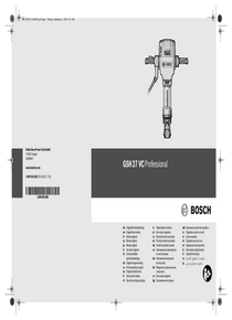 Martillo Demoledor Bosch GSH 27VC - Manual de Usuario