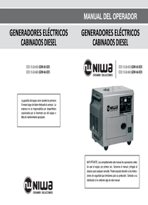 Grupo Electrógeno Diesel Niwa GDW-65-ECR - Manual