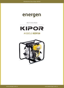 Motobomba Diesel Kipor KDP20 - Ficha Técnica