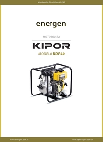 Motobomba Diesel Kipor KDP40 - Ficha Técnica